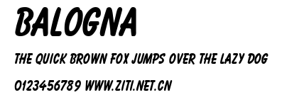 Balogna.ttf字體轉換器圖片