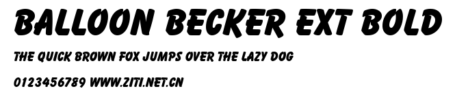 Balloon Becker Ext Bold.ttf字體轉換器圖片