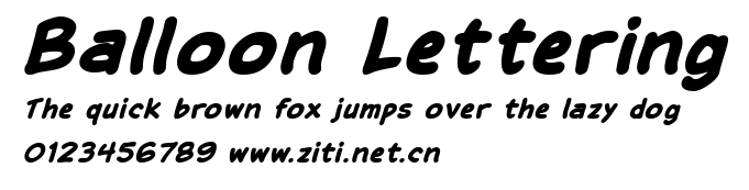 Balloon Lettering.ttf字體轉換器圖片