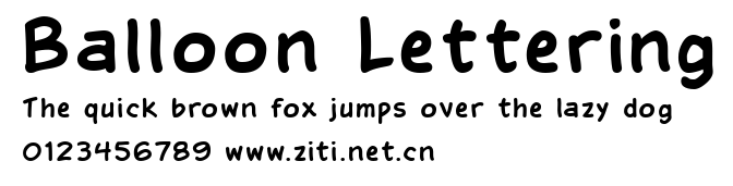 Balloon Lettering.ttf字體轉換器圖片