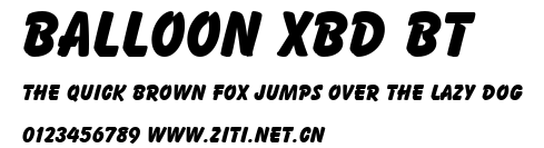 Balloon XBd BT.ttf字體轉換器圖片