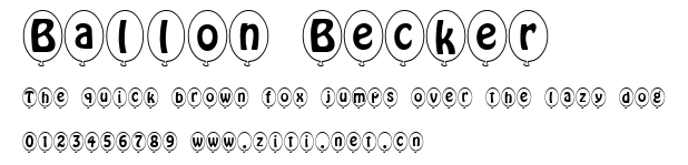Ballon Becker.ttf字體轉換器圖片
