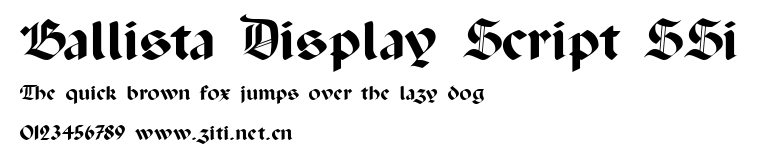 Ballista Display Script SSi.ttf字體轉換器圖片