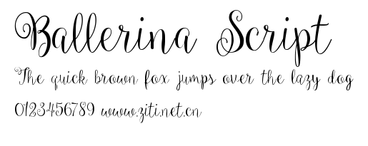 Ballerina Script.ttf字體轉換器圖片