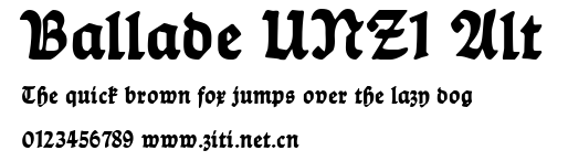 Ballade UNZ1 Alt.ttf字體轉換器圖片