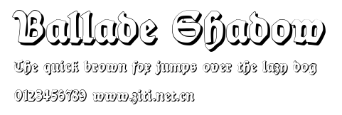 Ballade Shadow.ttf字體轉換器圖片