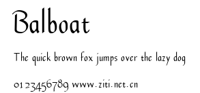 Balboat.ttf字體轉換器圖片