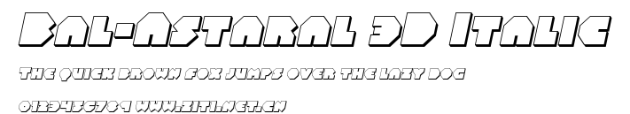 Bal-Astaral 3D Italic.ttf字體轉換器圖片