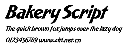Bakery Script.ttf字體轉換器圖片