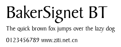 BakerSignet BT.ttf字體轉換器圖片