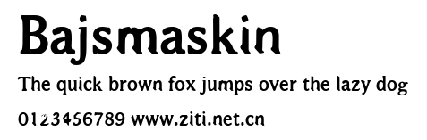 Bajsmaskin.ttf字體轉換器圖片