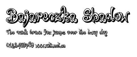 Bajareczka Shadow.ttf字體轉換器圖片