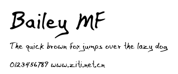 Bailey MF.ttf字體轉換器圖片