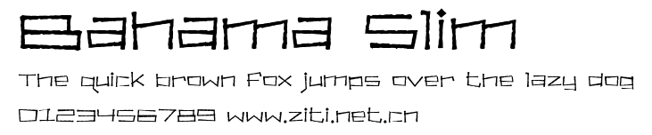 Bahama Slim.ttf字體轉換器圖片