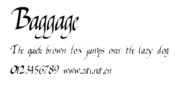 Baggage.ttf字體轉換器圖片