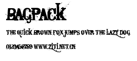 Bagpack.ttf字體轉換器圖片