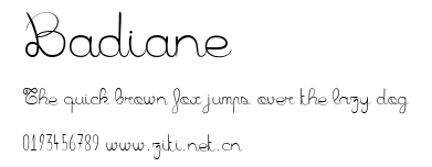 Badiane.ttf字體轉換器圖片