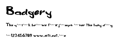 Badgery.ttf字體轉換器圖片