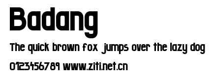 Badang.ttf字體轉換器圖片
