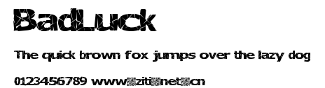 BadLuck.ttf字體轉換器圖片