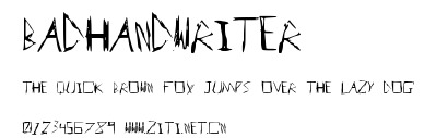 BadHandwriter.ttf字體轉換器圖片