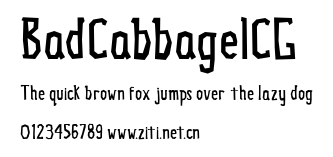 BadCabbageICG.ttf字體轉換器圖片