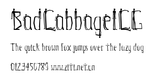 BadCabbageICG.ttf字體轉換器圖片