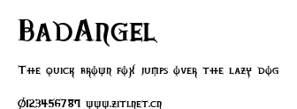 BadAngel.ttf字體轉換器圖片