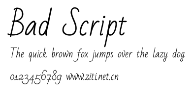 Bad Script.ttf