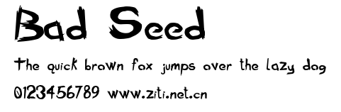 Bad Seed.ttf字體轉換器圖片