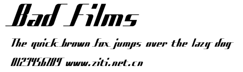 Bad Films.ttf字體轉換器圖片