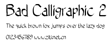 Bad Calligraphic 2.otf字體轉換器圖片