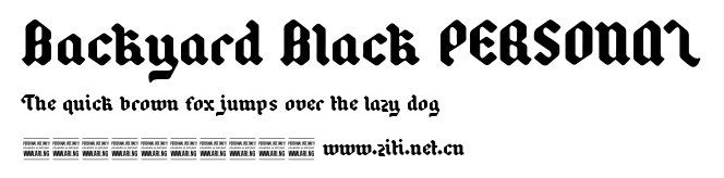 Backyard Black PERSONAL.ttf字體轉換器圖片