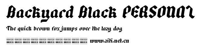 Backyard Black PERSONAL.ttf字體轉換器圖片