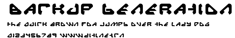 Backup Generation.ttf字體轉換器圖片
