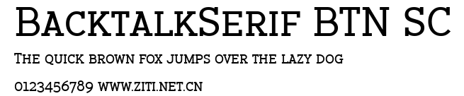 BacktalkSerif BTN SC.ttf字體轉換器圖片