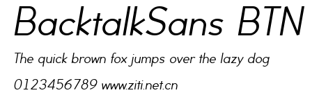 BacktalkSans BTN.ttf字體轉換器圖片