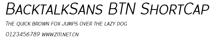 BacktalkSans BTN ShortCap.ttf字體轉換器圖片