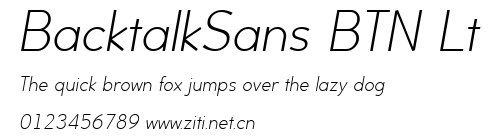BacktalkSans BTN Lt.ttf字體轉換器圖片
