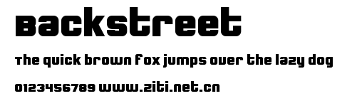 Backstreet.ttf字體轉換器圖片