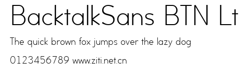 BacktalkSans BTN Lt.ttf字體轉換器圖片