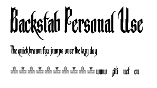 Backstab Personal Use .ttf字體轉換器圖片