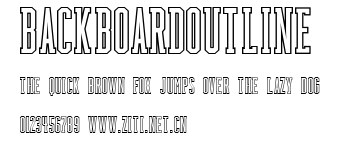 BackboardOutline.ttf字體轉換器圖片