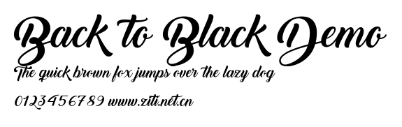 Back to Black Demo.ttf字體轉換器圖片