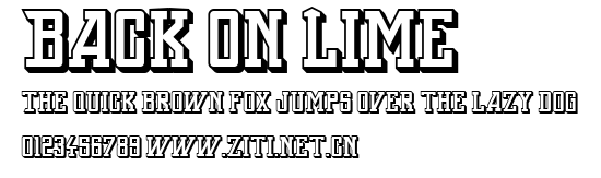 Back On Lime.ttf字體轉換器圖片