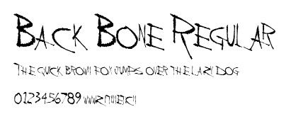 Back Bone Regular.ttf字體轉換器圖片