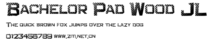 Bachelor Pad Wood JL.ttf字體轉換器圖片