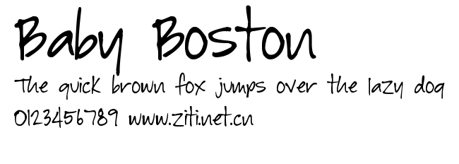 Baby Boston.ttf字體轉換器圖片