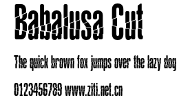 Babalusa Cut.otf字體轉換器圖片
