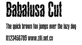 Babalusa Cut.ttf字體轉換器圖片